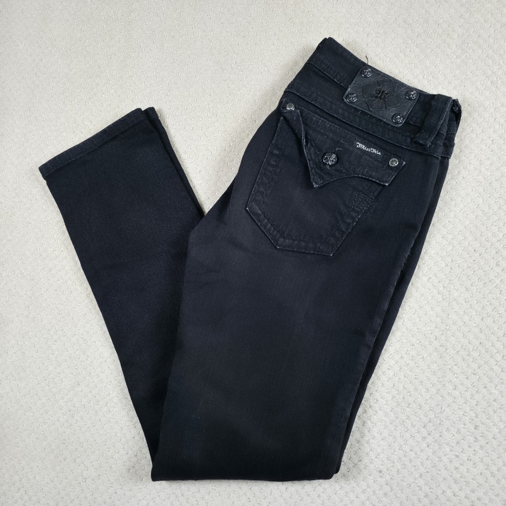Miss Me Black Skinny Jeans with Rich Color
